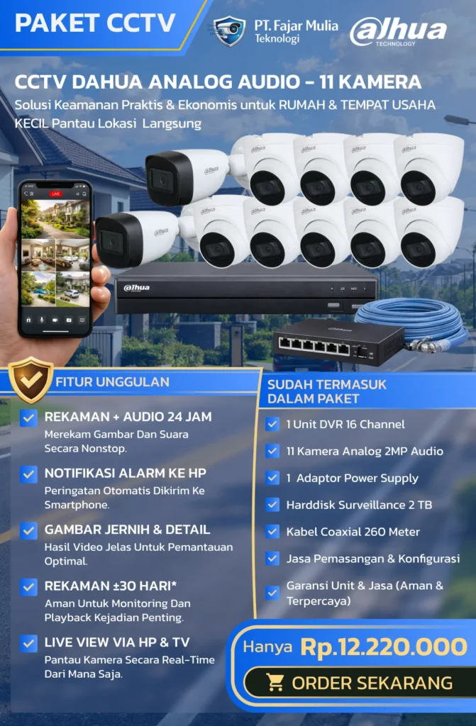 CCTV Dahua Analog Audio – 11 Kamera