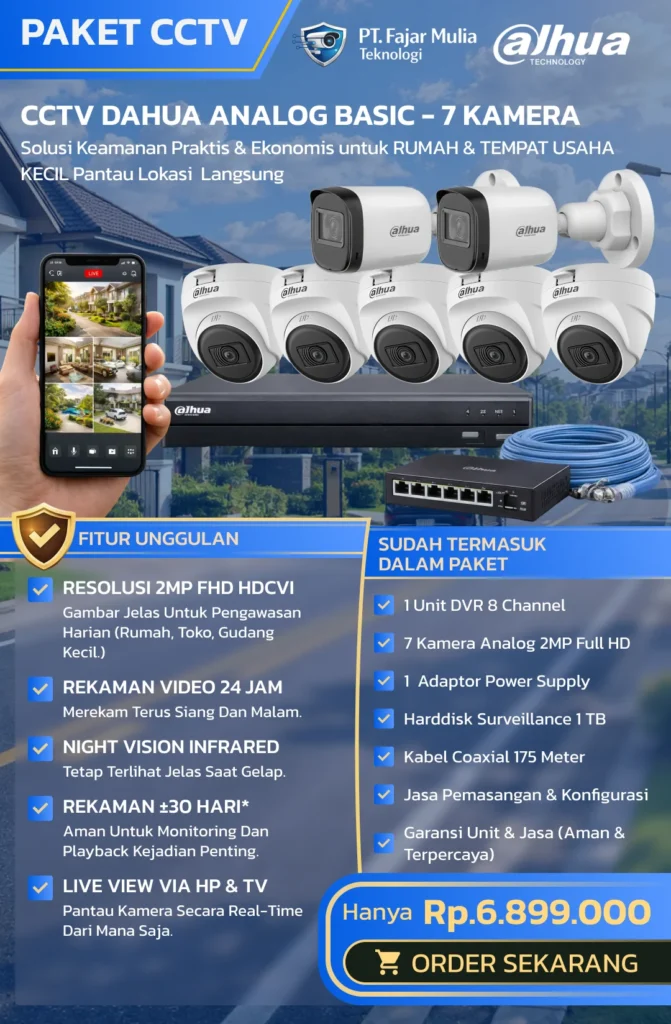 CCTV Dahua Analog Basic – 7 Kamera