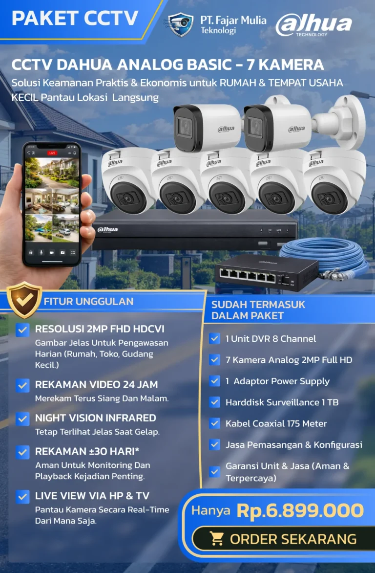 CCTV Dahua Analog Basic – 7 Kamera