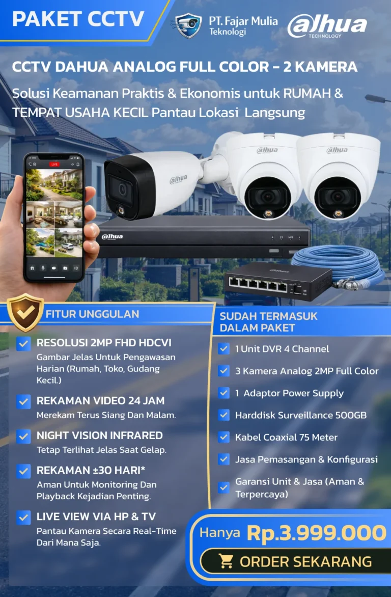 CCTV Dahua Analog Full Color – 3 Kamera