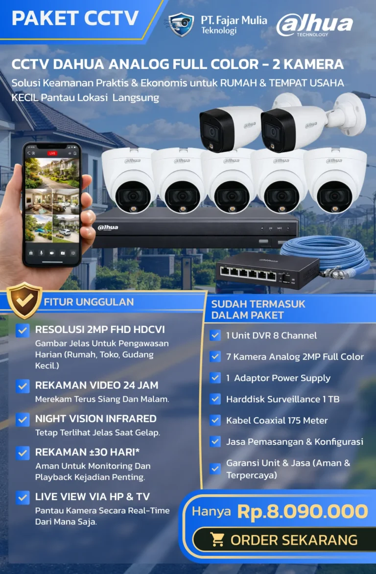 CCTV Dahua Analog Full Color – 7 Kamera