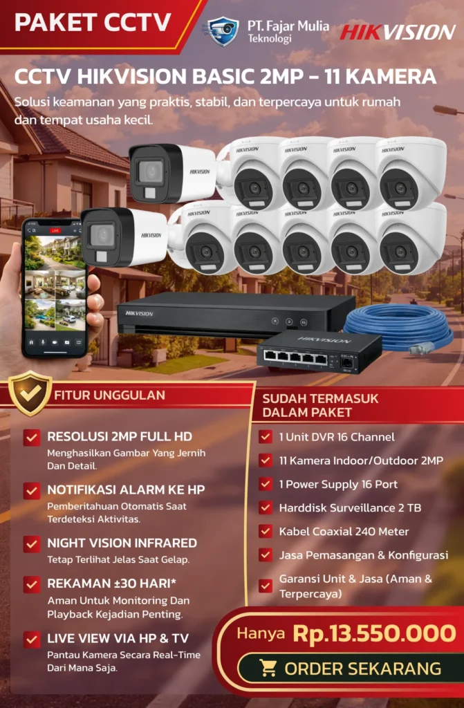 CCTV Hikvision Basic 2MP – 11 Kamera