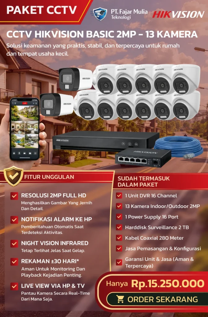 CCTV Hikvision Basic 2MP – 13 Kamera