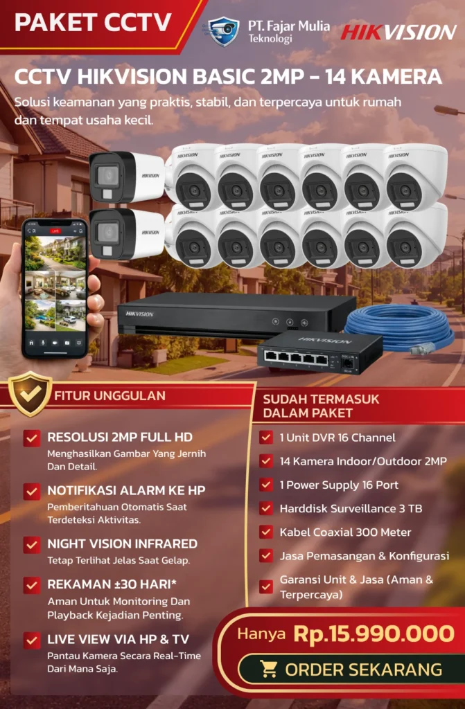 CCTV Hikvision Basic 2MP – 14 Kamera