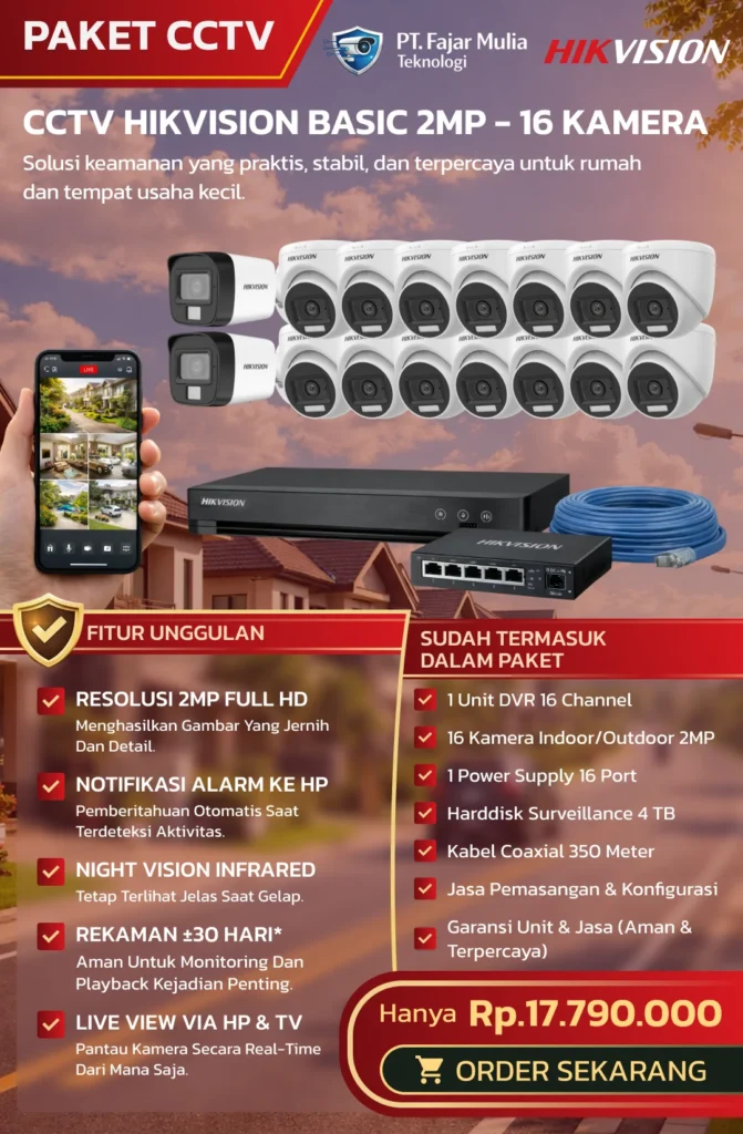 CCTV Hikvision Basic 2MP – 16 Kamera