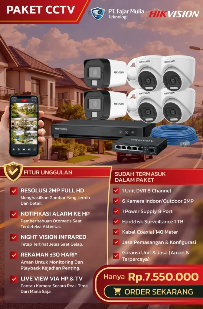 CCTV Hikvision Basic 2MP – 6 Kamera