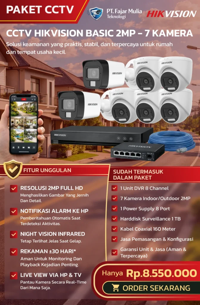 CCTV Hikvision Basic 2MP – 7 Kamera
