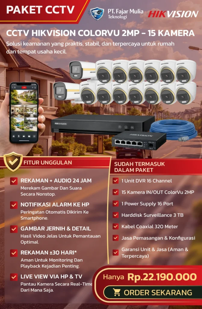 CCTV Hikvision ColorVu 2MP – 15 Kamera