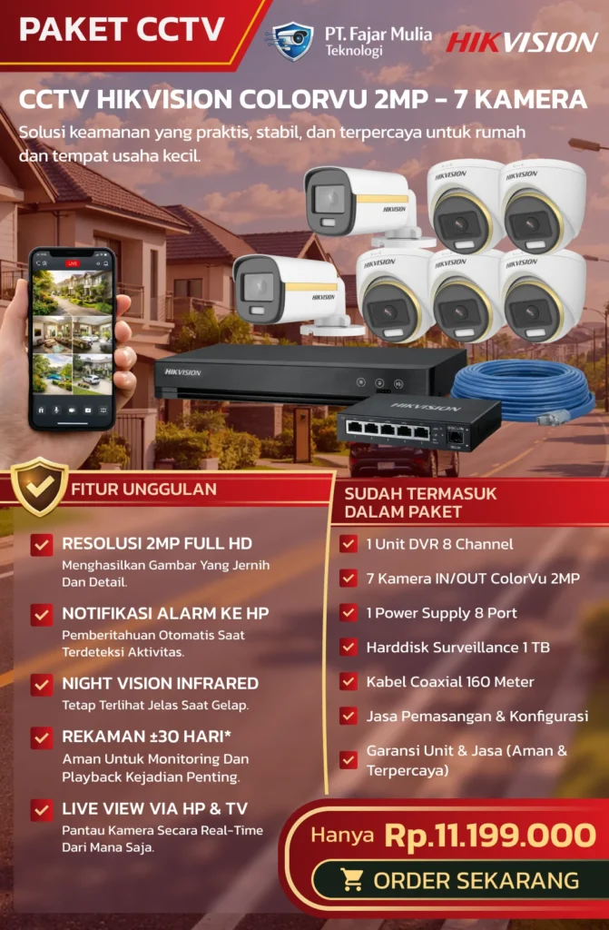 CCTV Hikvision ColorVu 2MP – 7 Kamera