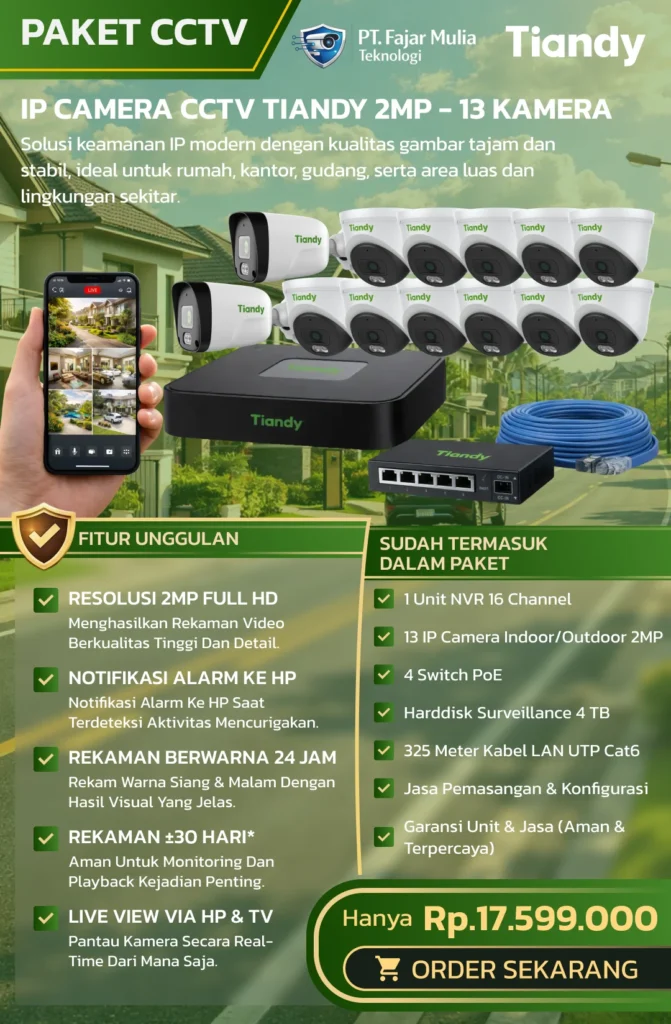 CCTV Tiandy Basic 2MP – 13 Kamera