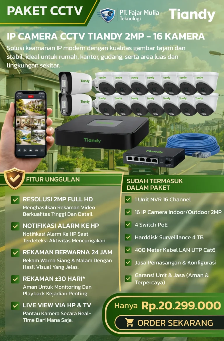CCTV Tiandy Basic 2MP – 16 Kamera